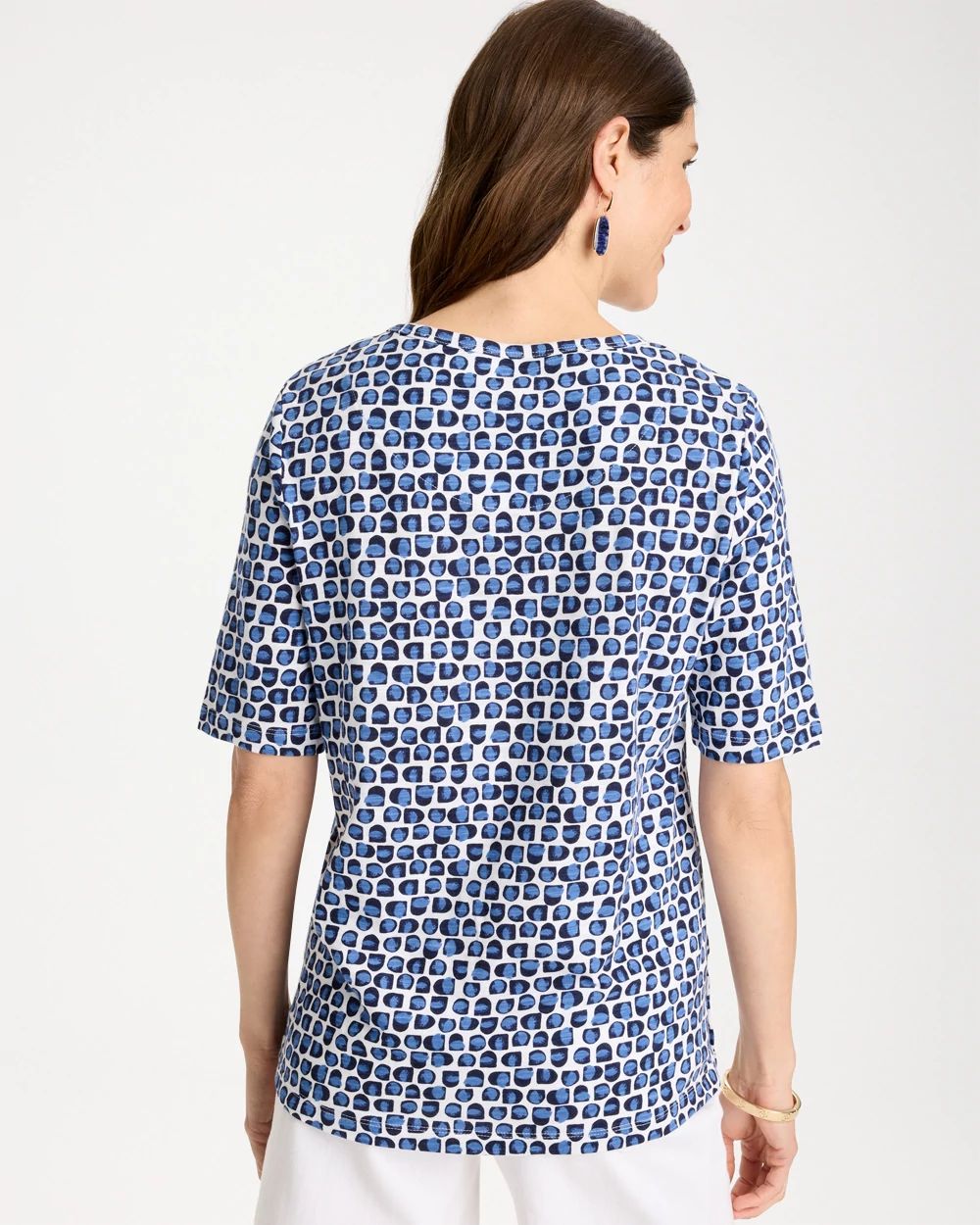 Cotton Slub Printed Henley Tee click to view larger image.