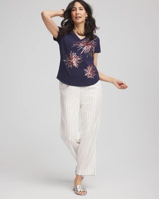 Fireworks Embellished Knit Tee click to view larger image.