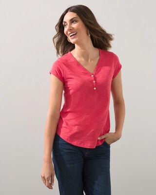 Cap Sleeve Slub Tee