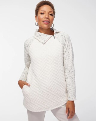 Zenergy Quilted Cross Hem Tunic