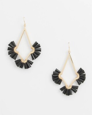 No Droop™ Black Glass Bead Earrings