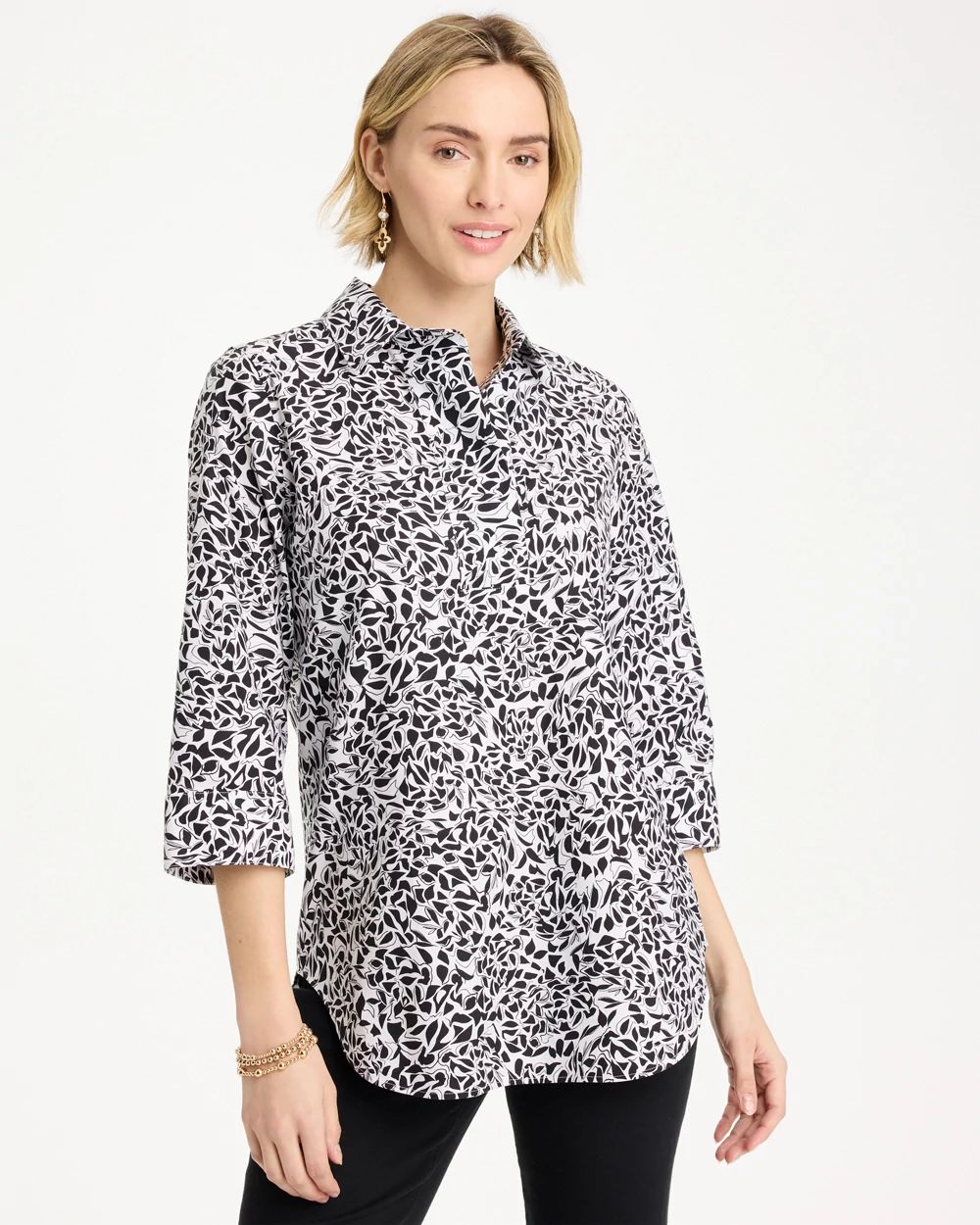 No Iron™ Stretch Printed Popover
