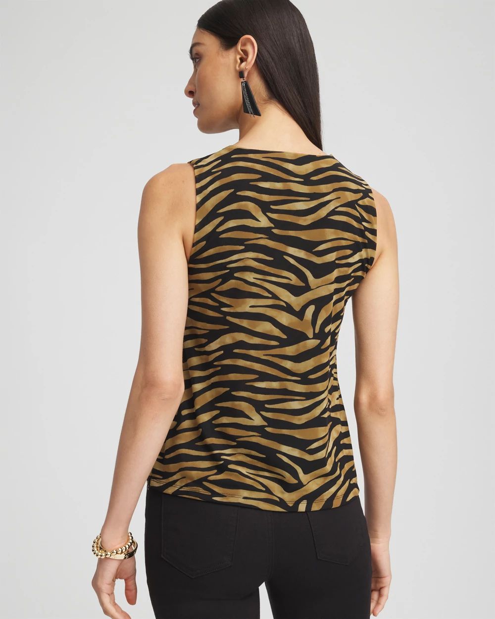Tiger Print Mesh Tank click to view larger image.