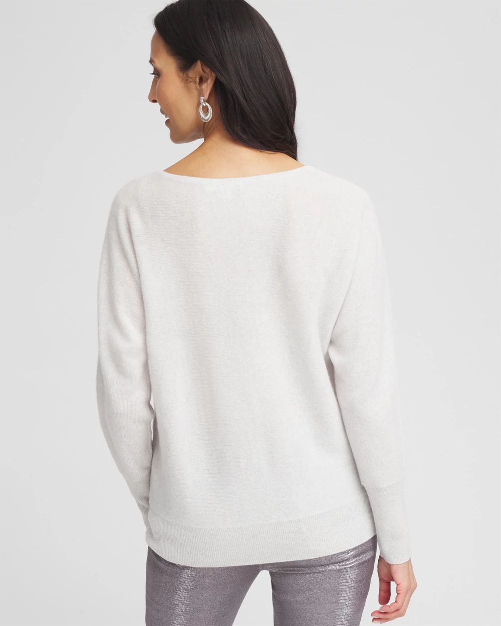 Cashmere Bateau Neck Sweater click to view larger image.