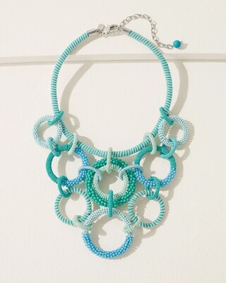 Seed Bead Links Bib Necklace
