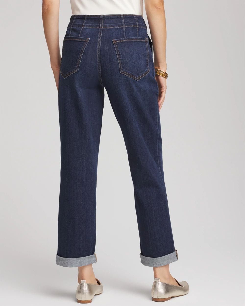 Pull-On Boyfriend Cropped Jeans