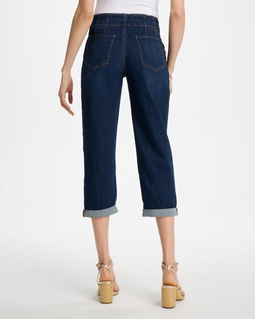 Pull-On Boyfriend Cropped Jeans