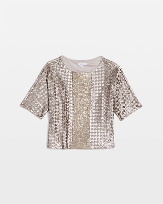 Art Deco Dolman Sequins Tee click to view larger image.