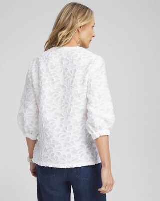 Jacquard Peasant Top