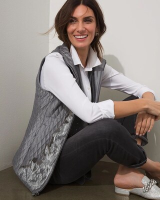 Embellished Quilted Vest