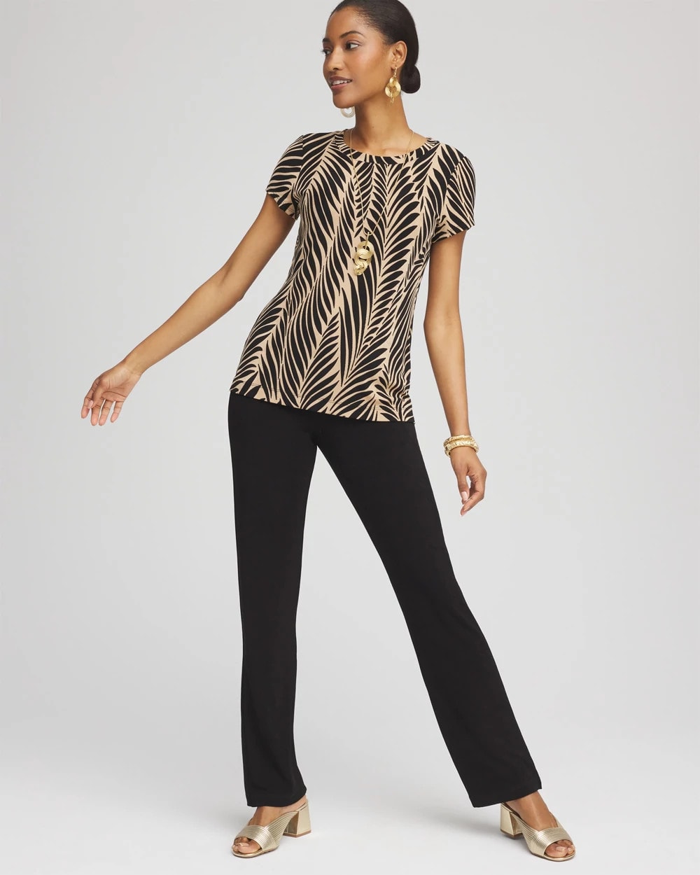 Travelers™ Palm-Frond-Motif Top