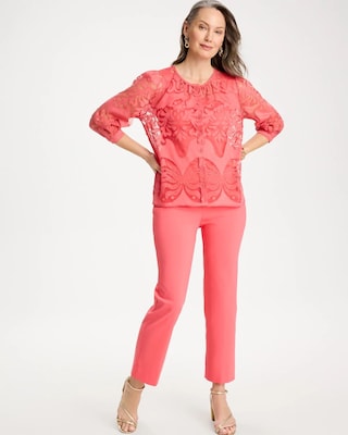 Lace Burnout Blouse click to view larger image.