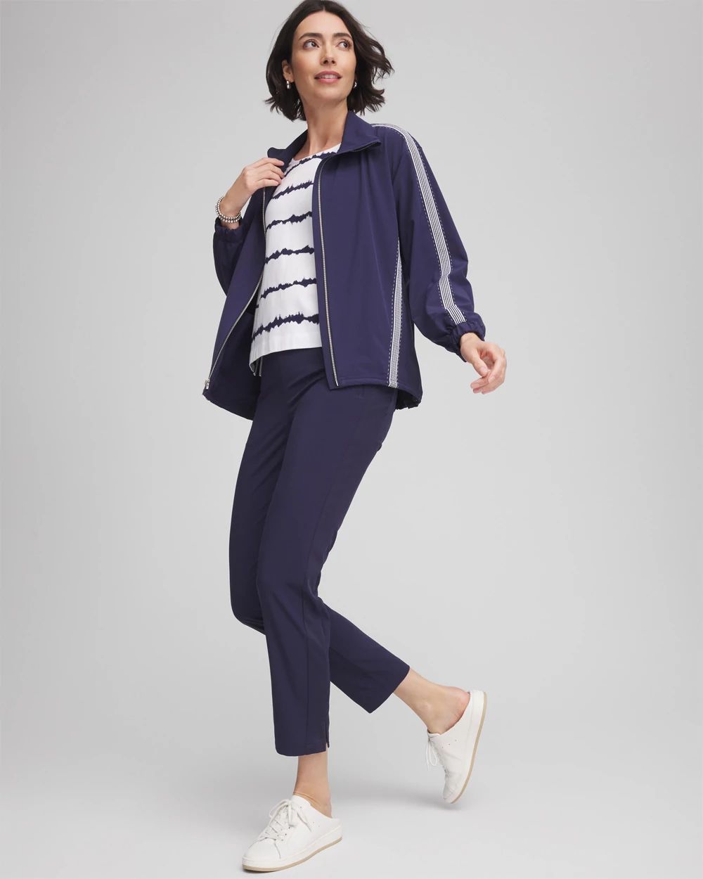 Zenergy® Zip-Front Striped Neema Jacket