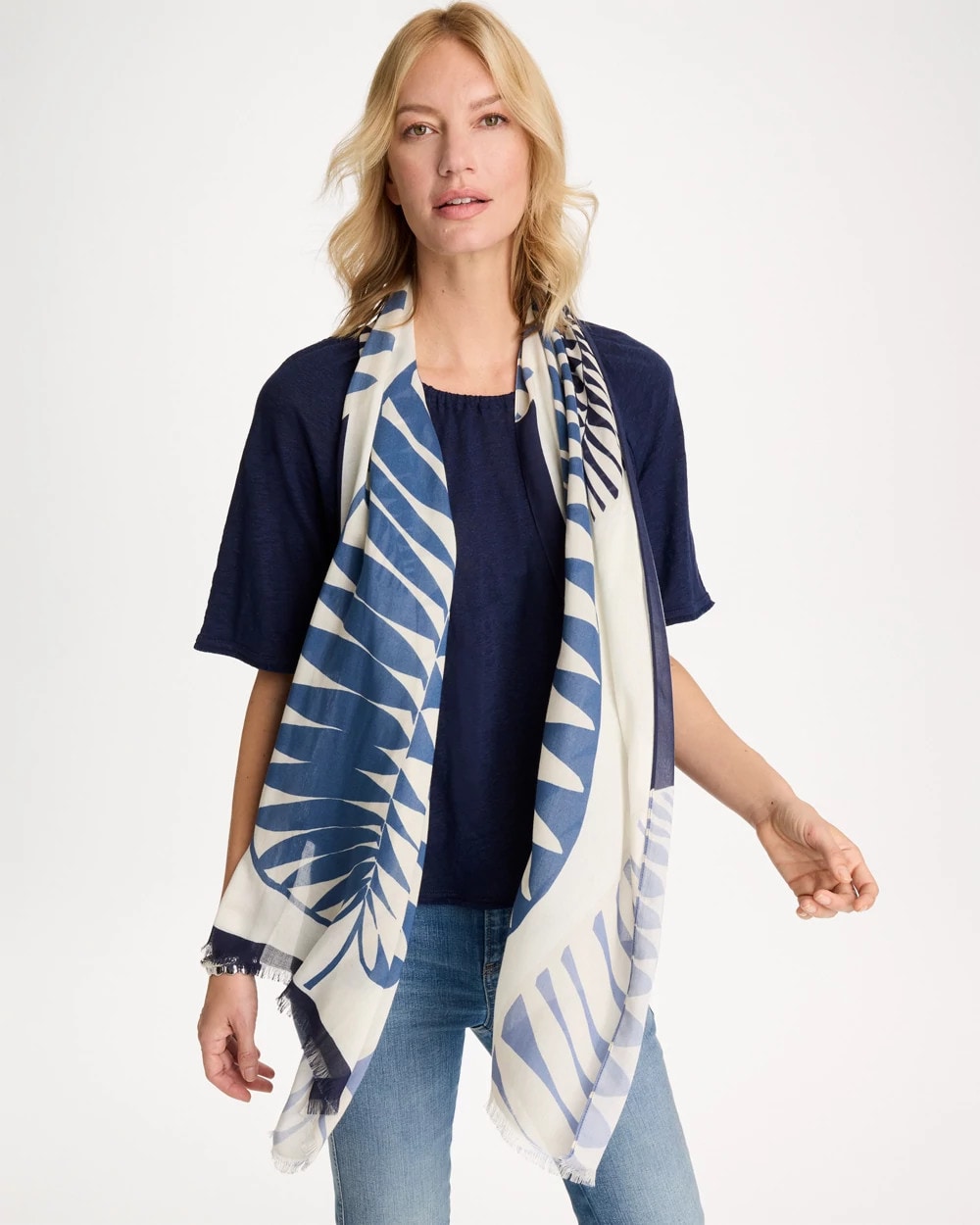 Palm Frond Oblong Scarf