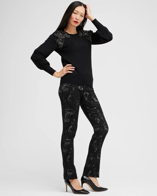 Gem Embellished Pullover Sweater