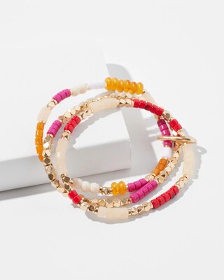 Orange Stretch Bracelets Set