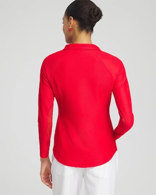 Zenergy® Mesh Detail Zip Pullover click to view larger image.