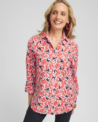 No Iron™ Warm Floral Shirt
