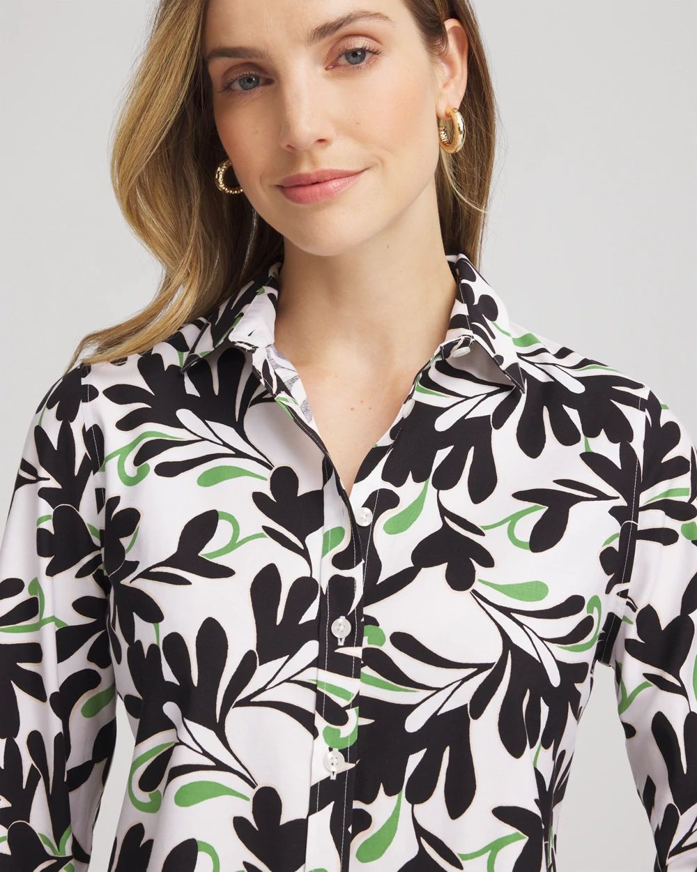 No Iron™ Abstract Floral Shirt