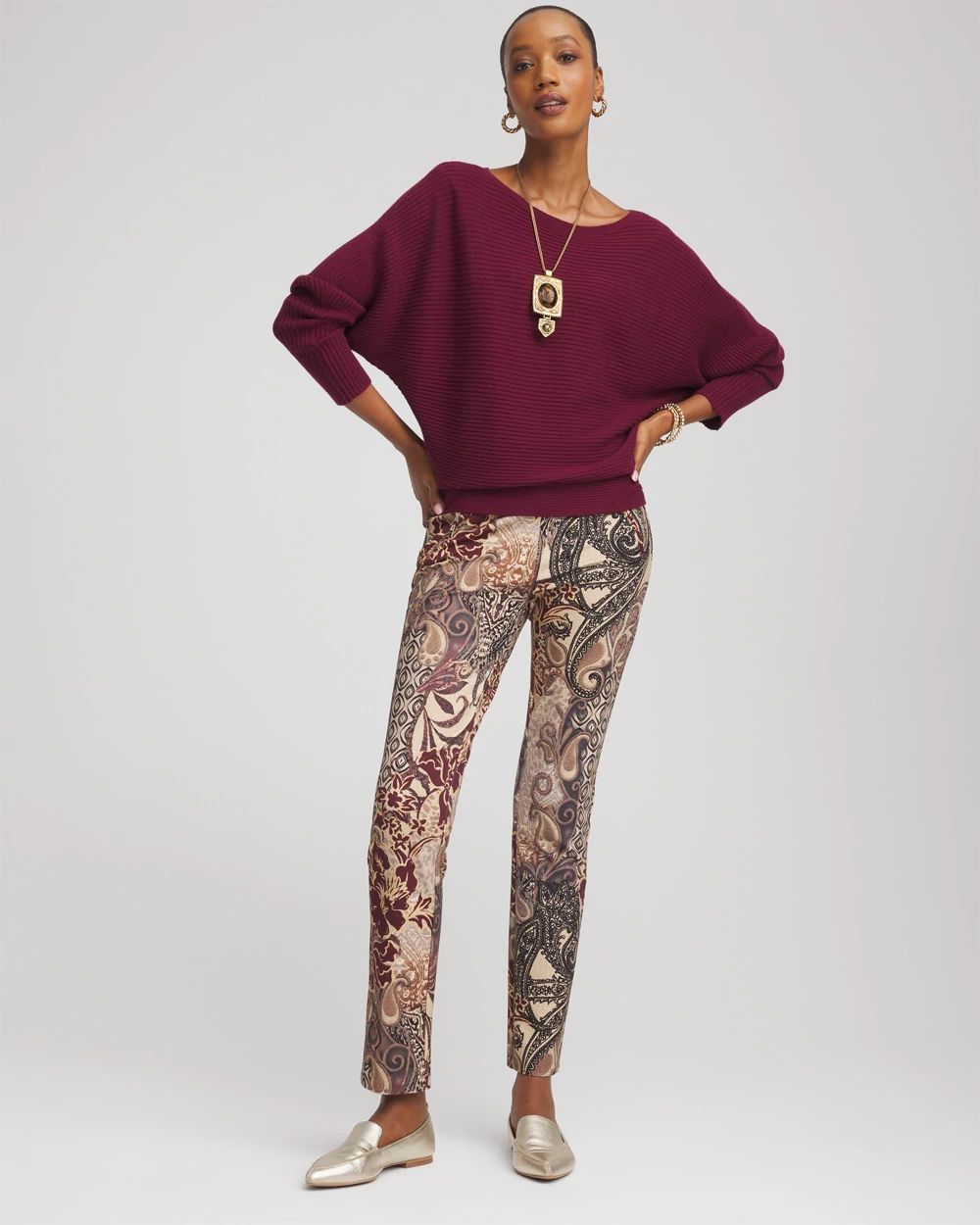 Artisan Patchwork Juliet Slim Ankle Pants