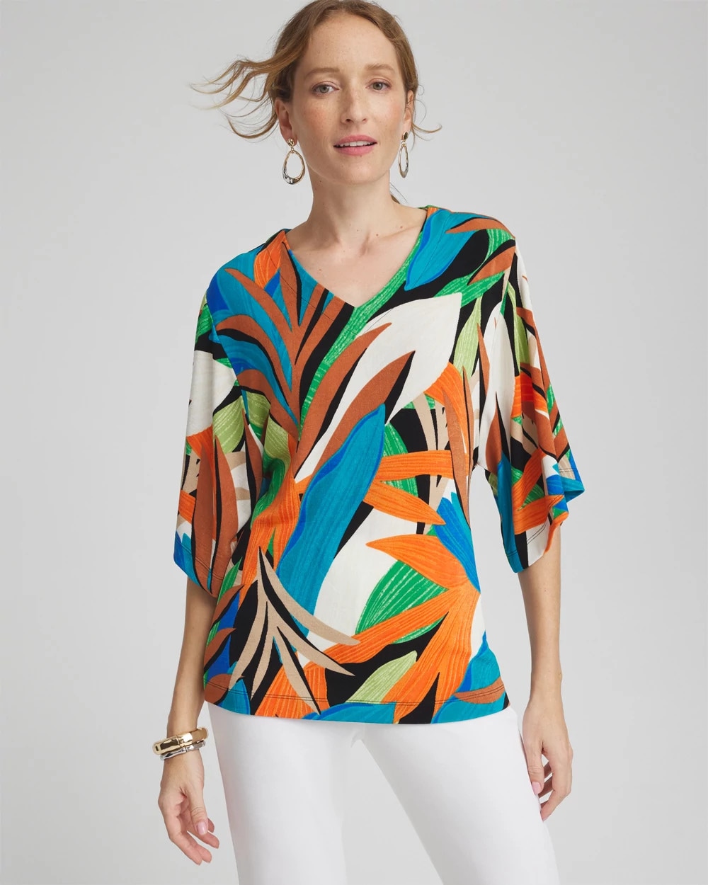 Travelers™ Palms Kimono Sleeve Top