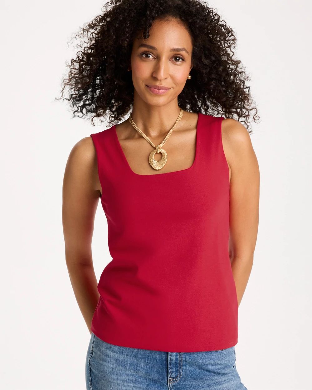 Contour Cotton™ Square Neck Tank