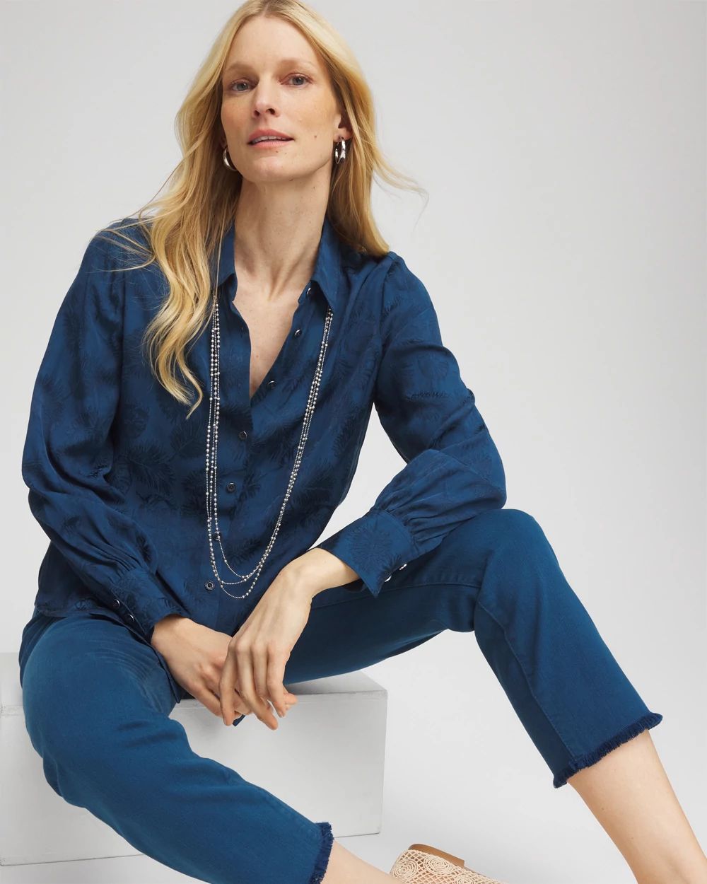 Jacquard Collared Shirt