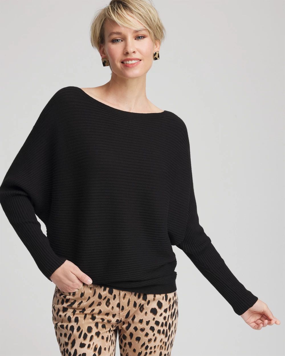 Cashmere-Blend Boatneck Sweater