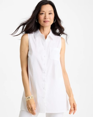 Poplin Cotton Collared Tunic