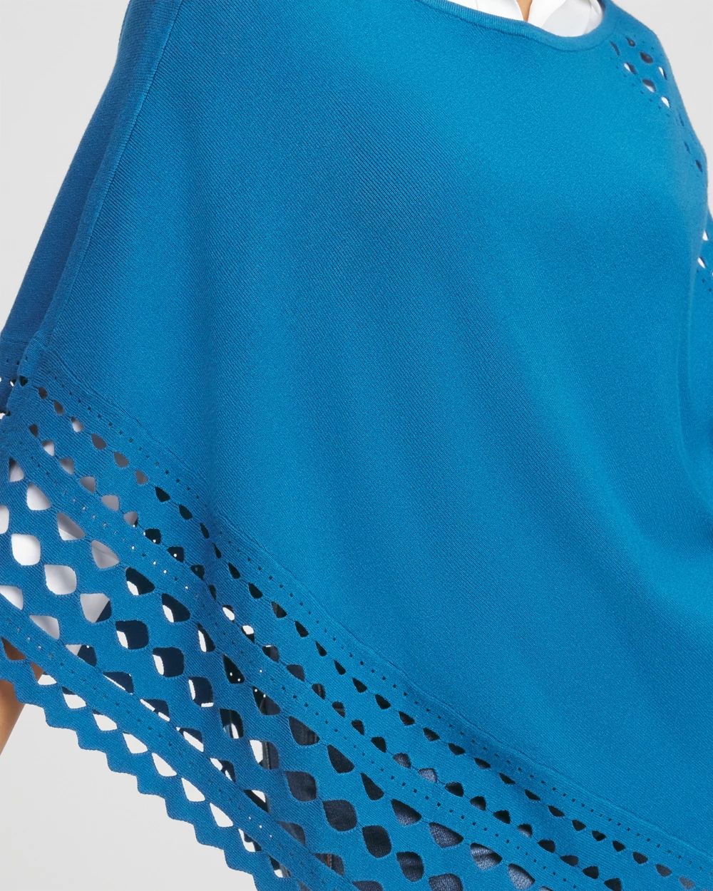 Asymmetrical Cutwork Poncho click to view larger image.