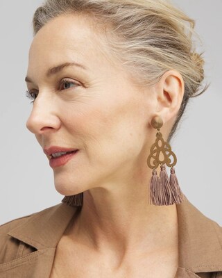No Droop™ Neutral Fringe Earrings