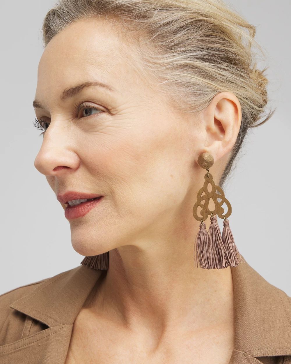 No Droop™ Neutral Fringe Earrings