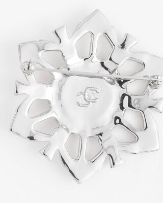 Mixed Metal Snowflake Brooch click to view larger image.