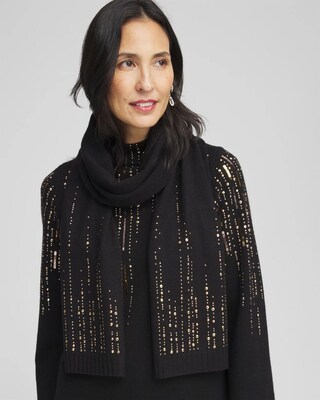 Black Embellished Scarf
