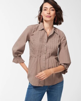 Poplin Pintuck Shirt