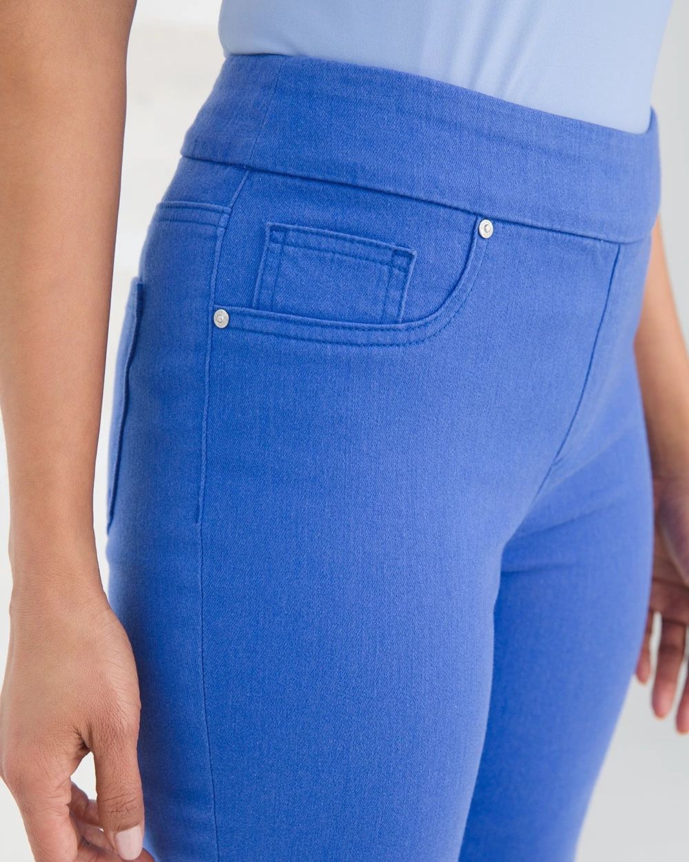 21" Denim Pull-On Stretch Capris
