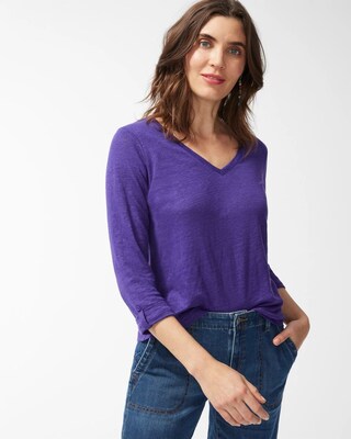 Linen 3/4 Sleeve Tee