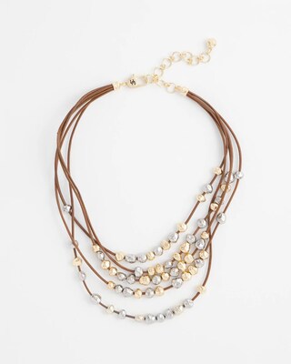 Multi-strand Beaded Bib Necklace click to view larger image.