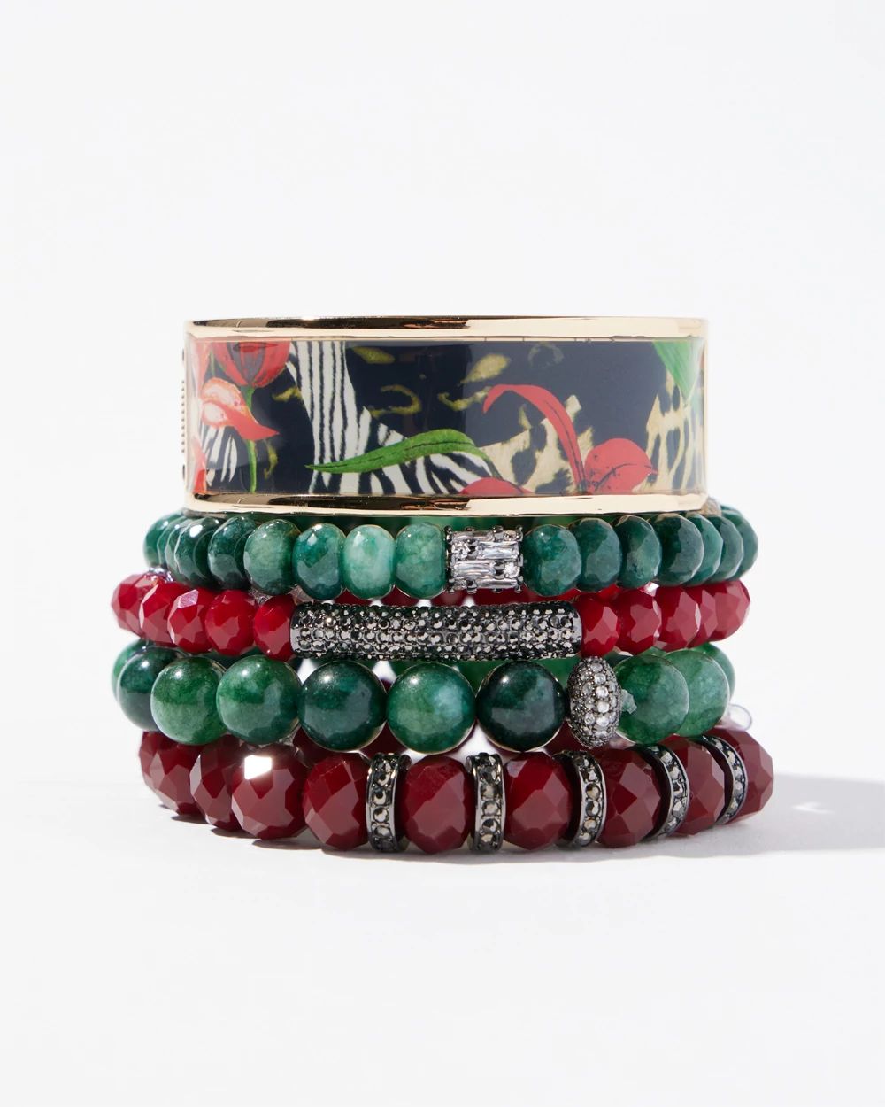 Mixed Print Bangle Bracelet