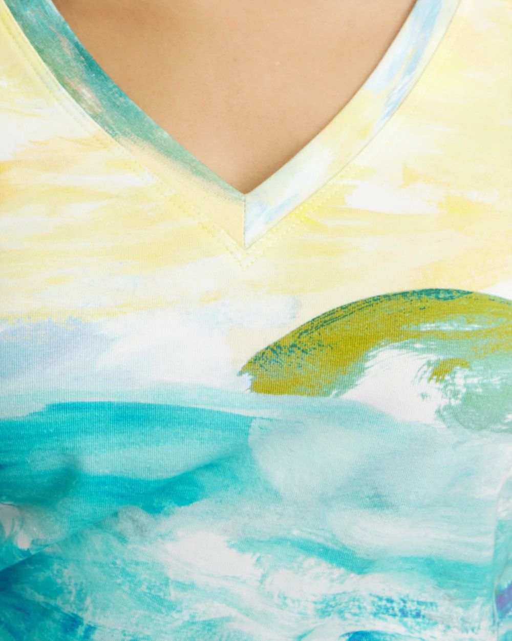 Watercolor V-neck Perfect Tee