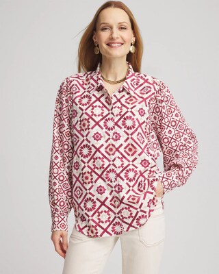 Tencel Blend Dolman-Sleeved Shirt click to view larger image.