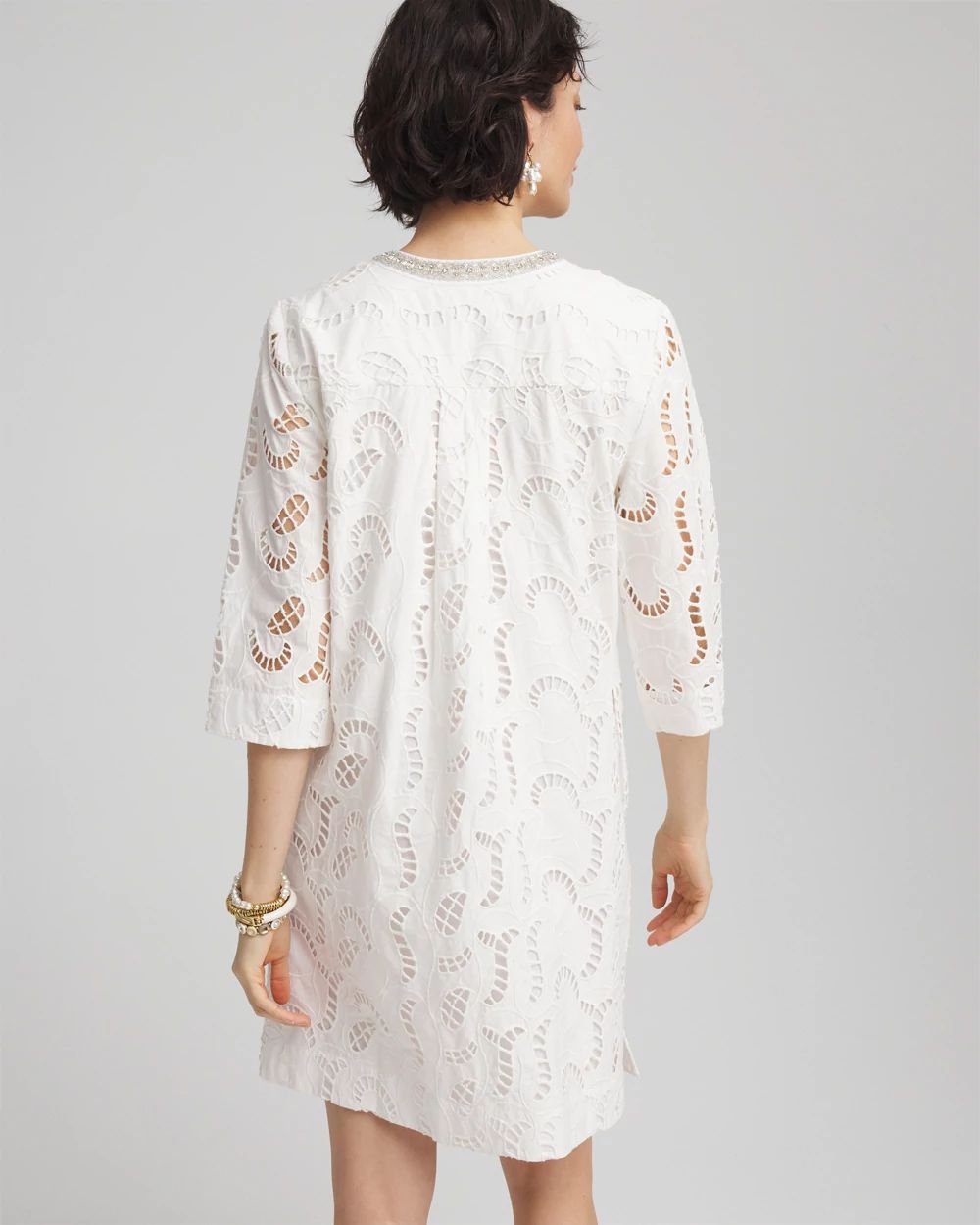 Eyelet Embellished Dress
