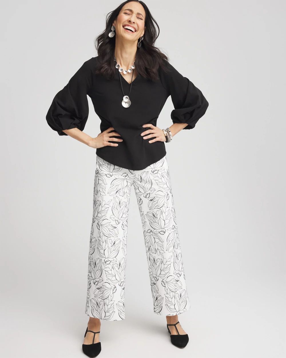 Cotton Tuck Sleeve Tee