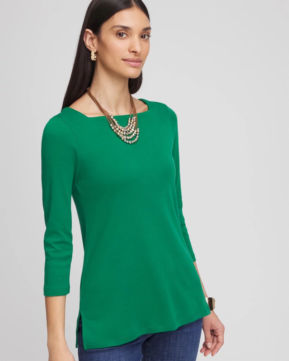 Pima Cotton Square-Neck Tunic