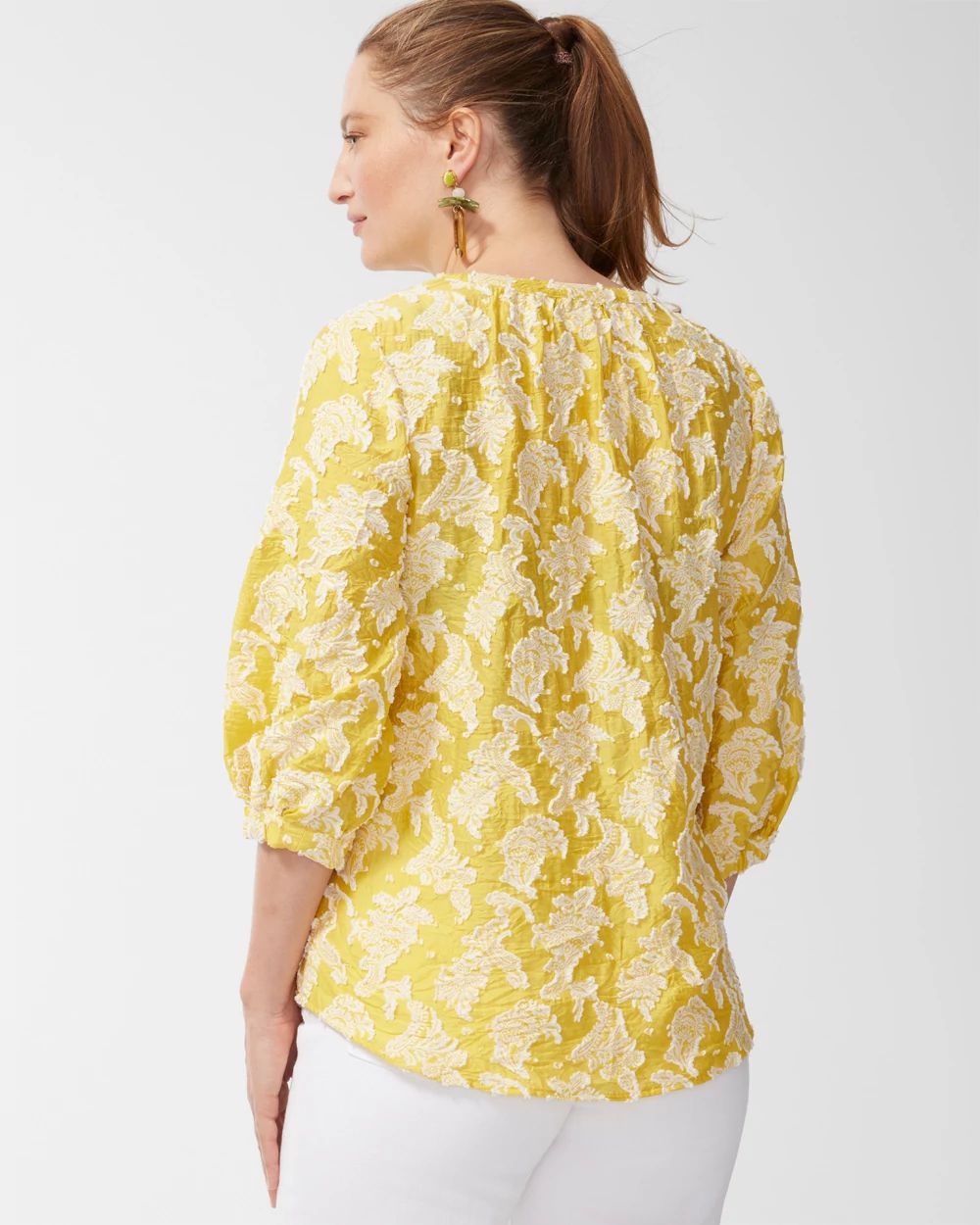 3D Jacquard Clip Dot Top