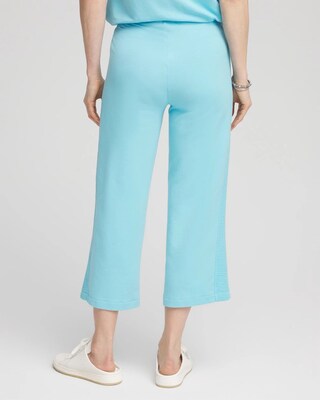 Zenergy® French Terry Gauze-Inset Cropped Pants click to view larger image.