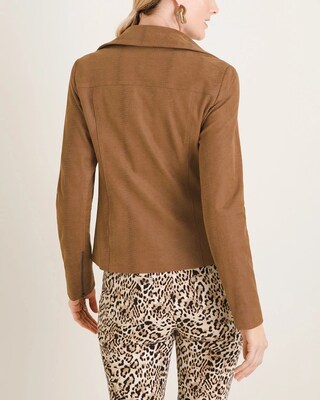 Faux-Suede Moto Jacket