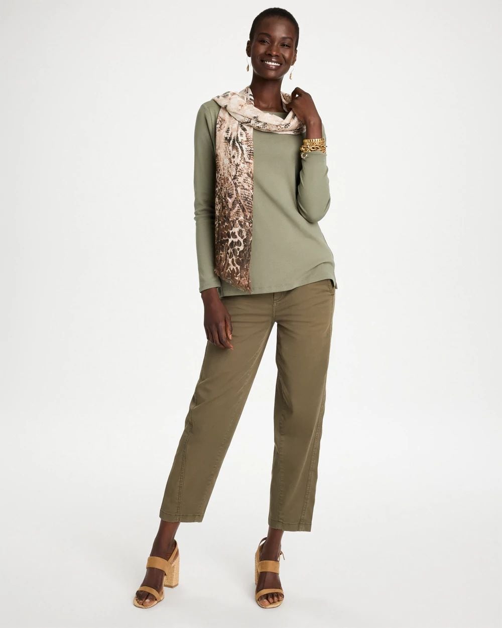 Stretch Cotton Boatneck Tunic click to view larger image.