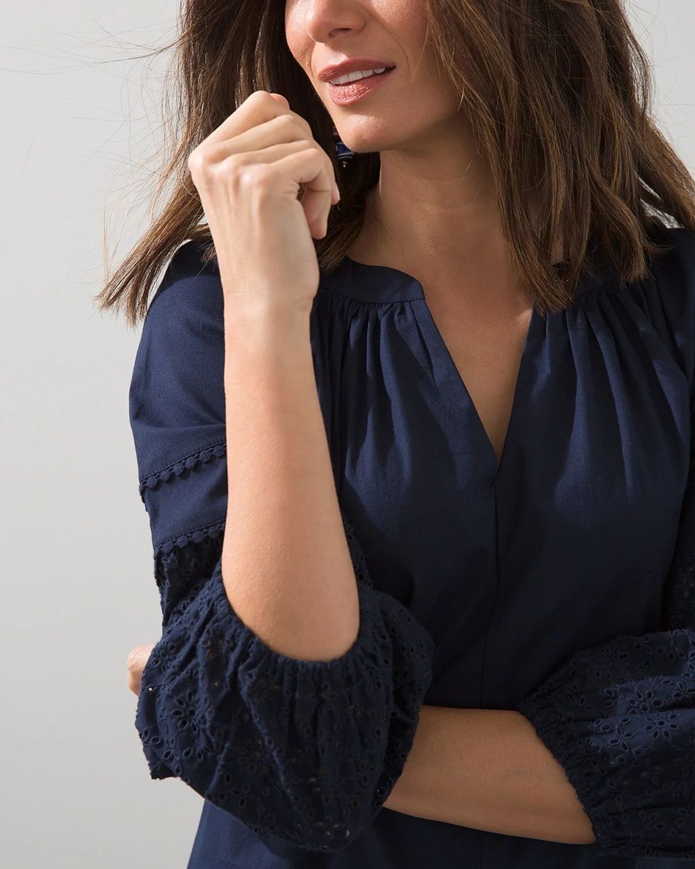 Poplin Contrast Hem Short Dress