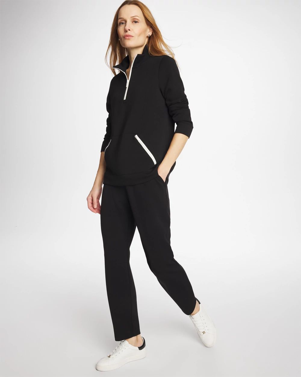 Zenergy® Soft Contrast Half Zip Pullover